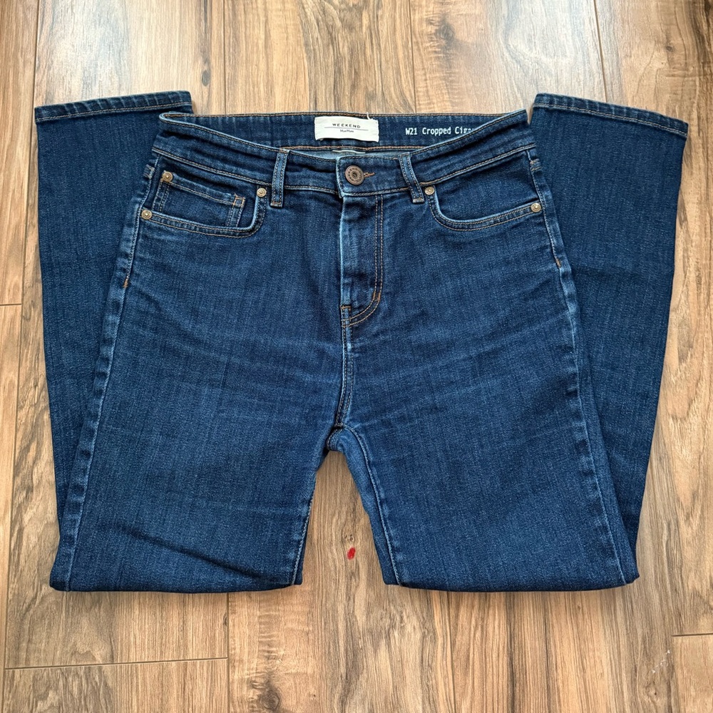 MaxMara Dark Blue Cropped Jeans